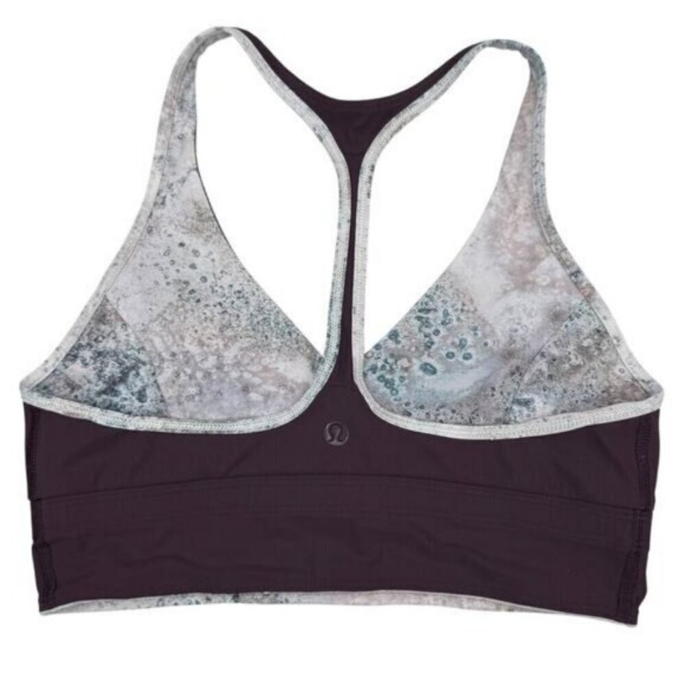 Lululemon Retreat Bra In Sugar Crush Multi / Black Cherry Size 4 - Picture 7 of 8